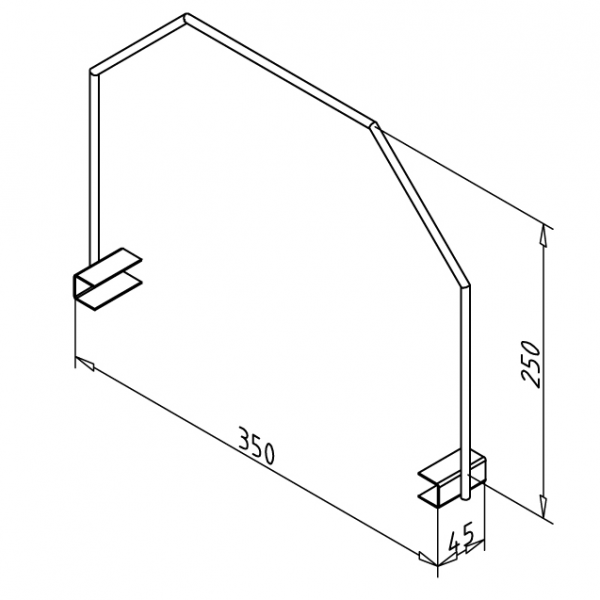 NOSILEC JEKLENI 6 MM V=250 MM Š=350 MM