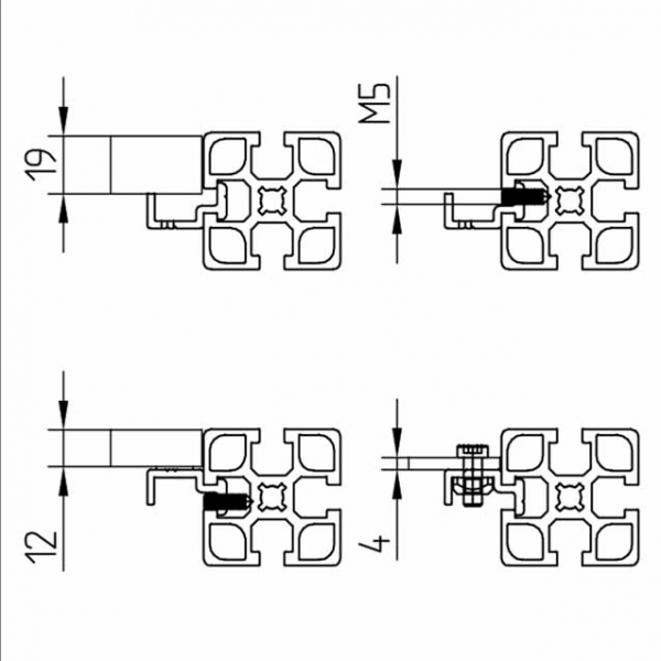 PODPORNI PROFIL N ZA POLNILA