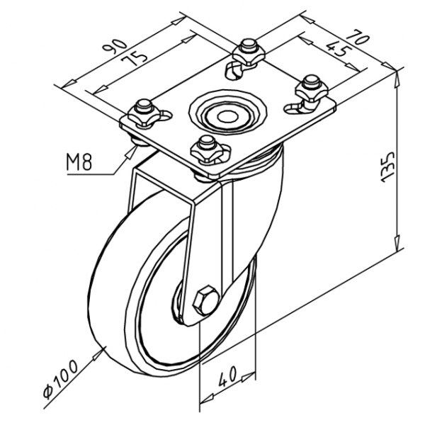 KOLO D100X135 BREZ ZAVORE ESD