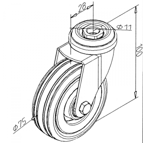 KOLO D75X100 BREZ ZAVORE ESD
