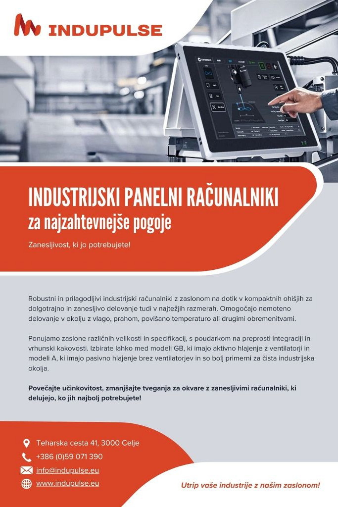 Indupulse - panelni industrijski računalniki na dotik