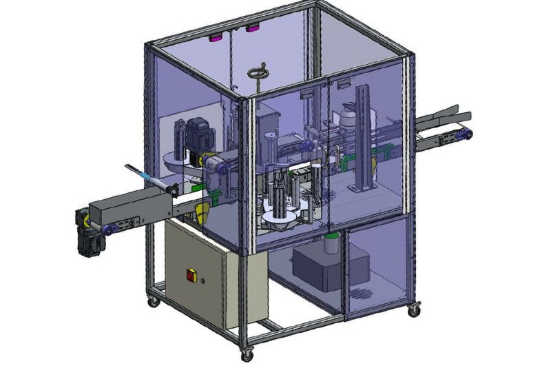 Inox linija za induktivno varjenje in etiketiranje plastenk